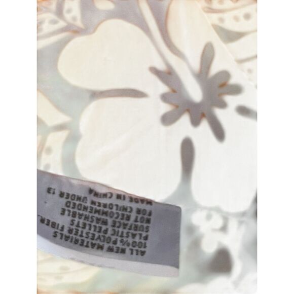 The Wow! Company Orange White Floral Hawaiian Print Teddy Bear Plush Stuffed Toy - Picture 6 of 9